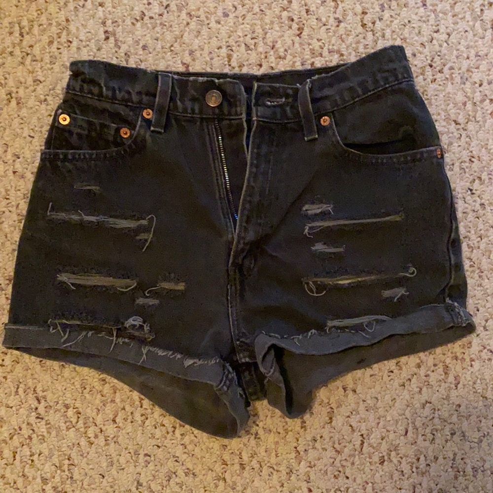Levis ripped jean shirt